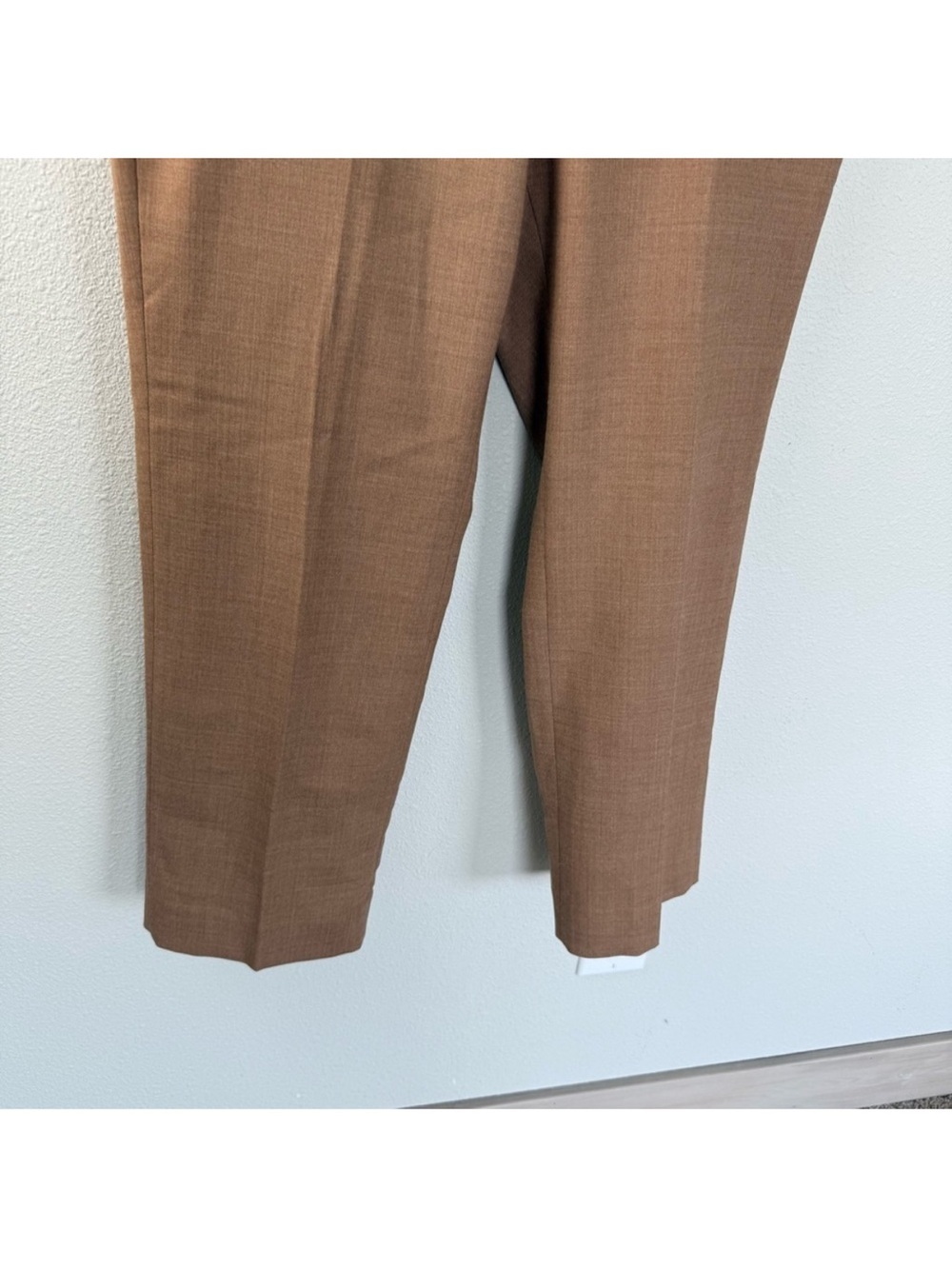 J. Crew Kate Straight Leg Pant Italian City Wool Blend Heather Acorn Women’s 12 - Picture 5 of 12